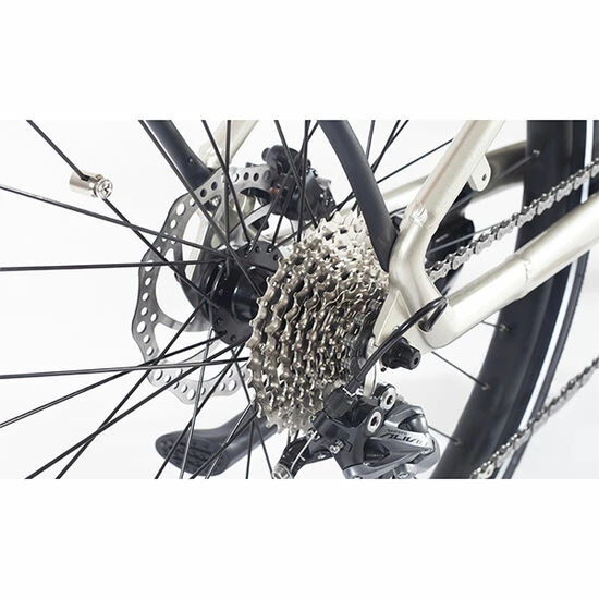 Wisper Wayfarer M9 Mid Drive Crossbar Hybrid Electric Bike, 27.5" Wheel - Iridium Silver 2022/23 8 Wisper Wayfarer M9 Mid Drive Crossbar Hybrid Electric Bike, 27.5" Wheel - Iridium Silver 2022/23 - Image 6