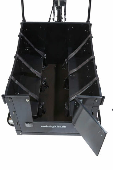 AMCargoBikes Deluxe Kindergarten Open Cargo Electric Tricycle - Black 4 AMCargoBikes Deluxe Kindergarten Open Cargo Electric Tricycle - Black - Image 2