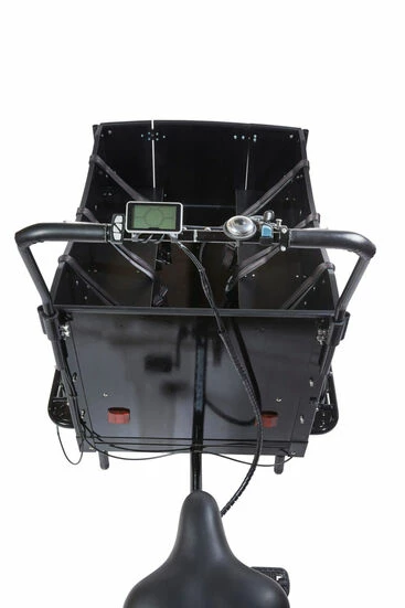 AMCargoBikes Deluxe Kindergarten Open Cargo Electric Tricycle - Black 5 AMCargoBikes Deluxe Kindergarten Open Cargo Electric Tricycle - Black - Image 3