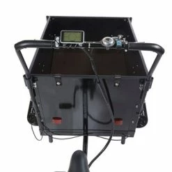 AMCargoBikes Deluxe LowRider Tadpole Cargo Electric Tricycle - Black -Cheap Hybrid Electric Bikes Store amcargobikes deluxe lowrider x 42691