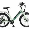 Ampere Deluxe 26" Step Through Hybrid Electric Bike, 10Ah - Mint Green