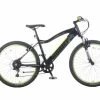 Basis Hunter Unisex Integrated Electric Mountain Bike - Black/Lime -Cheap Hybrid Electric Bikes Store basis hunter integrated e mtb x 39579