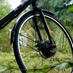 Basis Hybrid Full Size Folding Electric Bike, 700c Wheel, 9.6Ah Battery - Black/Green -Cheap Hybrid Electric Bikes Store basis hybrid folding 700c electric bike x 41897