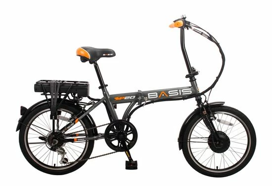 Basis SP20 Folding Electric Bicycle, 20" Wheel - Grey/Orange 3 Basis SP20 Folding Electric Bicycle, 20" Wheel - Grey/Orange