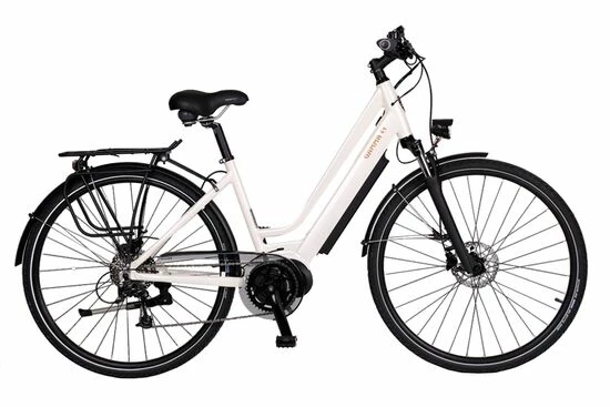 Batribike Gamma-S Step Through Hybrid Electric Bike, 28" Wheel - White 3 Batribike Gamma-S Step Through Hybrid Electric Bike, 28" Wheel - White
