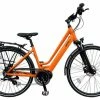 Batribike Gamma-S Step Through Hybrid Electric Bike, 28" Wheel - Orange -Cheap Hybrid Electric Bikes Store batribike gamma s st hybrid x 42660