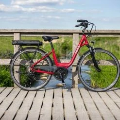 Batribike Nebula Step Through Hybrid Electric Bike - Candy Red -Cheap Hybrid Electric Bikes Store batribike nebula step through hybrid x 41308 1