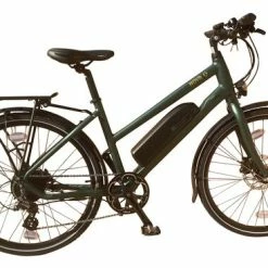 Batribike Nova-S Trapeze Hybrid Electric Bike, 26" Wheel, 8 Speed - Green