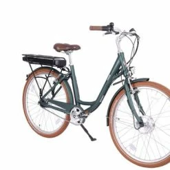 Batribike Omega Step Through Electric Bike, 26" Wheel, 11Ah - Hunter Green -Cheap Hybrid Electric Bikes Store batribike omega step through x 41359
