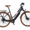 Batribike Vista-S Step Through Trekking Electric Bike, 28" Wheel, Front Suspension - Black/Brown -Cheap Hybrid Electric Bikes Store batribike vista s trekking electric bike x 40280 1