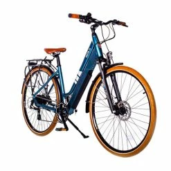 Batribike Vista-S Step Through Trekking Electric Bike, 28" Wheel, Front Suspension - Iris Blue