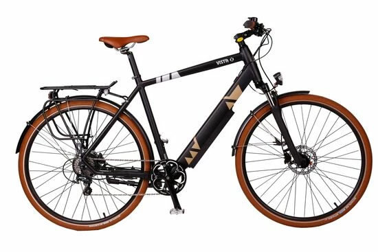 Batribike Vista-X Crossbar Trekking Electric Bike, 28" Wheel, Front Suspension - Black/Brown 3 Batribike Vista-X Crossbar Trekking Electric Bike, 28" Wheel, Front Suspension - Black/Brown