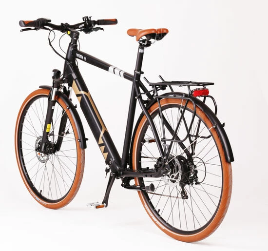 Batribike Vista-X Crossbar Trekking Electric Bike, 28" Wheel, Front Suspension - Black/Brown 6 Batribike Vista-X Crossbar Trekking Electric Bike, 28" Wheel, Front Suspension - Black/Brown - Image 4