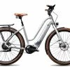 Corratec E-Power C29 CX6 Trapeze Hybrid Electric Bike 2021, Belt Driven - Satin Silver/Brown -Cheap Hybrid Electric Bikes Store corratec e power c29 cx6 trapeze x 41350