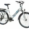 Crussis E-City 1.13-S Step Through Hybrid Electric Bike, 26" Wheels, 17.5Ah Battery - White/Blue -Cheap Hybrid Electric Bikes Store crussis e city 113 s st hybrid x 40623