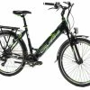 Crussis E-City 1.14-S Step Through Hybrid Electric Bike, 26" Wheels, 17.5Ah Battery - Black/Green -Cheap Hybrid Electric Bikes Store crussis e city 114 s st hybrid x 40624