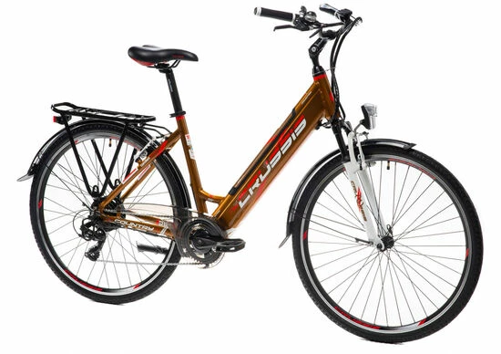 Crussis E-Country 1.10 Step Through Hybrid Electric Bike, 28" Wheel, 13Ah - Orange Bronze 3 Crussis E-Country 1.10 Step Through Hybrid Electric Bike, 28" Wheel, 13Ah - Orange Bronze