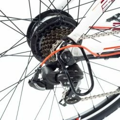 Crussis E-Cross Lady 1.6-S Hybrid Electric Bike, 17.5Ah, 28" Wheel, 21 Speed - White/Orange -Cheap Hybrid Electric Bikes Store crussis e cross lady 16 s hybrid x 40792