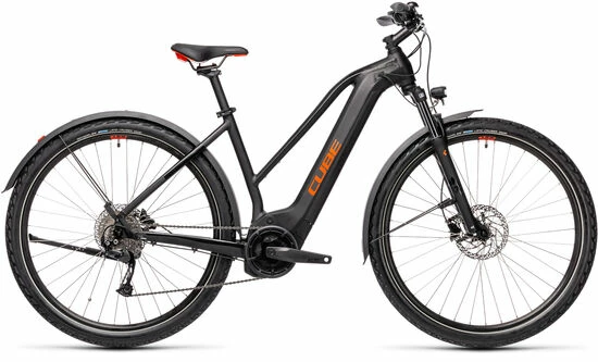 Cube Nature Hybrid One 500 AllRoad Trapeze Hybrid Electric Bike 2021 - Black/Red 3 Cube Nature Hybrid One 500 AllRoad Trapeze Hybrid Electric Bike 2021 - Black/Red
