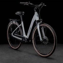 Cube Supreme Hybrid One 400 Step Through Electric Bike 2022, 28" Wheel - Flat Stone Grey/Tan -Cheap Hybrid Electric Bikes Store cube supreme hybrid one 400 2022 x 42339.jpg.pagespeed.ce .ObEd Lvtr
