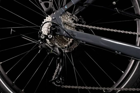 Cube Touring Hybrid One 400 Hybrid Electric Bike 2022, BOSCH 400Wh, 28" Wheel - Grey/Blue 8 Cube Touring Hybrid One 400 Hybrid Electric Bike 2022, BOSCH 400Wh, 28" Wheel - Grey/Blue - Image 6