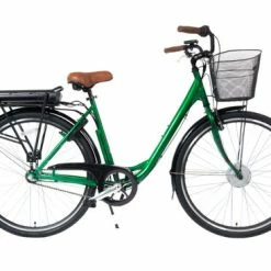 Cyclotricity Jade Step Through Dutch Style Electric Bike, 3 Speed Nexus Hub Gear, 700c Wheel - Green