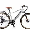 Dallingridge Malvern Hybrid Trekking Electric Bike, 700c Wheel, 6 Speed - Satin Silver/Camel