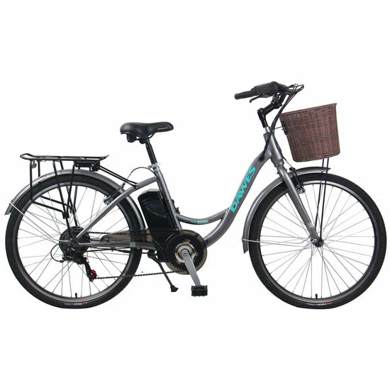 Dawes Breeze Unisex Step Through Electric Bicycle, 10Ah, 26" Wheel - Metallic Grey 3 Dawes Breeze Unisex Step Through Electric Bicycle, 10Ah, 26" Wheel - Metallic Grey