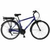 Dawes Discover-E Trekking Electric Bike, 700c, 10Ah Battery - Satin Metallic Blue -Cheap Hybrid Electric Bikes Store dawes discover e trekking x 43199