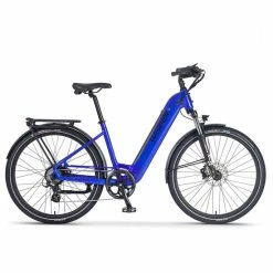 Ex Demo Wisper Wayfarer H7 Hub Drive Step Through Hybrid Electric Bike, 27.5" Wheel, 450Wh - Blue