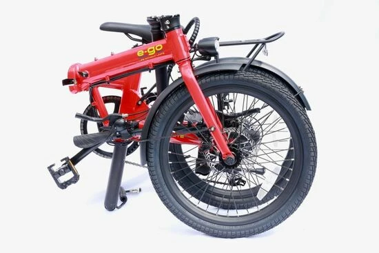 E-Go Lite+ Folding Electric Bike, 20" Wheel, 7 Speed, 7Ah Battery - Red 4 E-Go Lite+ Folding Electric Bike, 20" Wheel, 7 Speed, 7Ah Battery - Red - Image 2