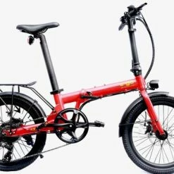 E-Go Lite+ Folding Electric Bike, 20" Wheel, 7 Speed, 7Ah Battery - Red