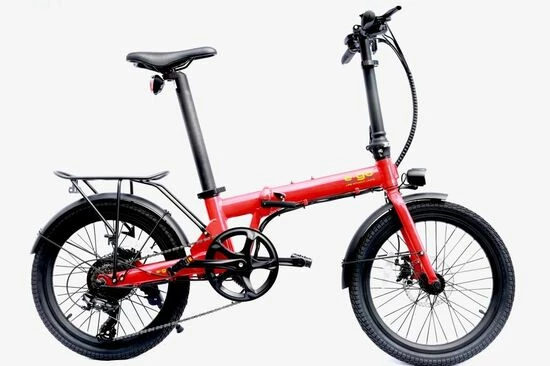 E-Go Lite+ Folding Electric Bike, 20" Wheel, 7 Speed, 7Ah Battery - Red 3 E-Go Lite+ Folding Electric Bike, 20" Wheel, 7 Speed, 7Ah Battery - Red