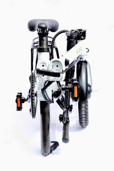 E-Go Lite Mini Compact Folding Electric Bike, 16" Wheel, Single Speed - Metallic White 4 E-Go Lite Mini Compact Folding Electric Bike, 16" Wheel, Single Speed - Metallic White - Image 2