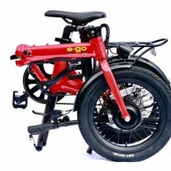 E-Go Lite Mini Compact Folding Electric Bike, 16" Wheel, Single Speed - Gloss Red -Cheap Hybrid Electric Bikes Store e go lite mini folding electric bike x 43384