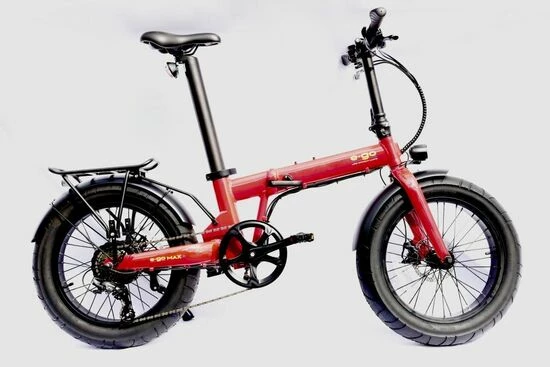 E-Go Max+ Fat Tyre Folding Electric Bike, 20" Wheel, 14Ah Battery, 7 Speed - Red 3 E-Go Max+ Fat Tyre Folding Electric Bike, 20" Wheel, 14Ah Battery, 7 Speed - Red