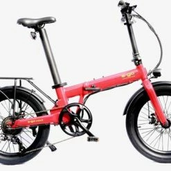 E-Go Max Folding Electric Bike, 20" Wheel, 14Ah Samsung Battery - Red