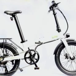 E-Go Max Folding Electric Bike, 20" Wheel, 14Ah Samsung Battery - White