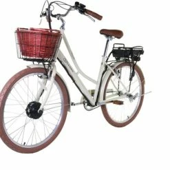 E-Plus Breeze Ladies Step Through Dutch Style Heritage Electric Bike, 26" Wheel, 7Ah - Cream -Cheap Hybrid Electric Bikes Store e plus breeze st heritage e bike x 40549 1