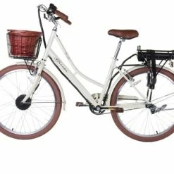 E-Plus Breeze Ladies Step Through Dutch Style Heritage Electric Bike, 26" Wheel, 7Ah - Cream -Cheap Hybrid Electric Bikes Store e plus breeze st heritage e bike x 40550