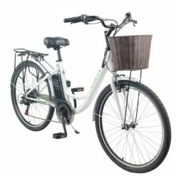 Elswick Electric Step Through Heritage Electric Bike 7.8Ah, 6 Speed, 26" Wheel - White -Cheap Hybrid Electric Bikes Store elswick electric st heritage electric bike x 39788