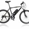 Cyclotricity Elysium Relay Cross-Bar Electric Mountain Bike 26" Wheel, 6 Speed - Black / White -Cheap Hybrid Electric Bikes Store elysium relay electric bike x 40207