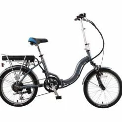 Ex Demo Basis Osprey Folding Low Step Electric Bike, 8.8Ah / 14Ah - Grey