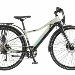 Ex Demo EZEGO Commute Sloped Hybrid Electric Bike 2022, 700c Wheel - Satin Grey/Black
