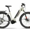 Ex Demo Haibike Trekking 4 Lowstep Hybrid Electric Bike 2022, 27.5" Wheel, Yamaha PW-TE - Cream -Cheap Hybrid Electric Bikes Store ex demo haibike trekking 4 lowstep x 43000