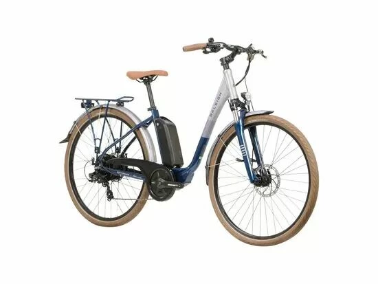 Ex-Demo Raleigh Array Low Step Electric Hybrid Bike, 400Wh Battery, 700c Wheel, 45cm - Silver/Blue 4 Ex-Demo Raleigh Array Low Step Electric Hybrid Bike, 400Wh Battery, 700c Wheel, 45cm - Silver/Blue - Image 2