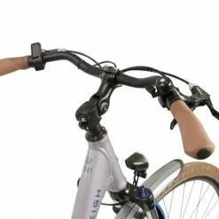 Ex-Demo Raleigh Array Low Step Electric Hybrid Bike, 400Wh Battery, 700c Wheel, 45cm - Silver/Blue -Cheap Hybrid Electric Bikes Store ex demo raleigh array low step x 43479