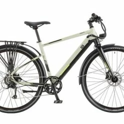 EZEGO Commute Crossbar Hybrid Electric Bike 2022, 700c Wheel - Satin Grey/Black