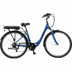 Falcon Glide Step Through Heritage Hybrid Electric Bike 10Ah, 6 Speed, 700c - Blue