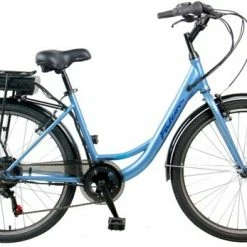 Falcon Serene Step Through Electric Bike, 10Ah, 6 Speed, 26" Wheel - Pearl Blue